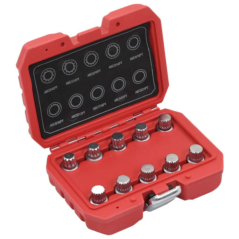 Load image into Gallery viewer, Vidaxl 10-delige wielborgmoersleutelset voor vw
