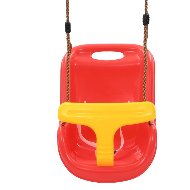 Load image into Gallery viewer, Vidaxl babyschommel met veiligheidsgordel pp rood
