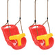 VidaXL Babyschommels 2 st met veiligheidsgordel PP rood