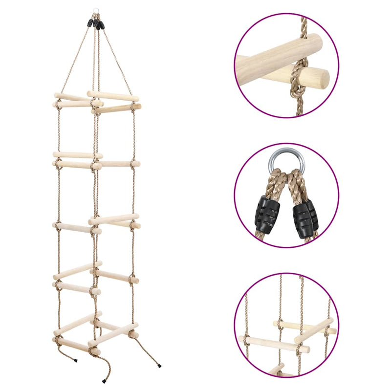 Load image into Gallery viewer, Vidaxl touwladder 200 cm hout

