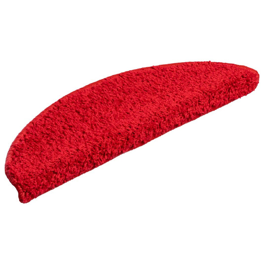 Vidaxl trapmatten 15 st 56x17x3 cm rood halfrond