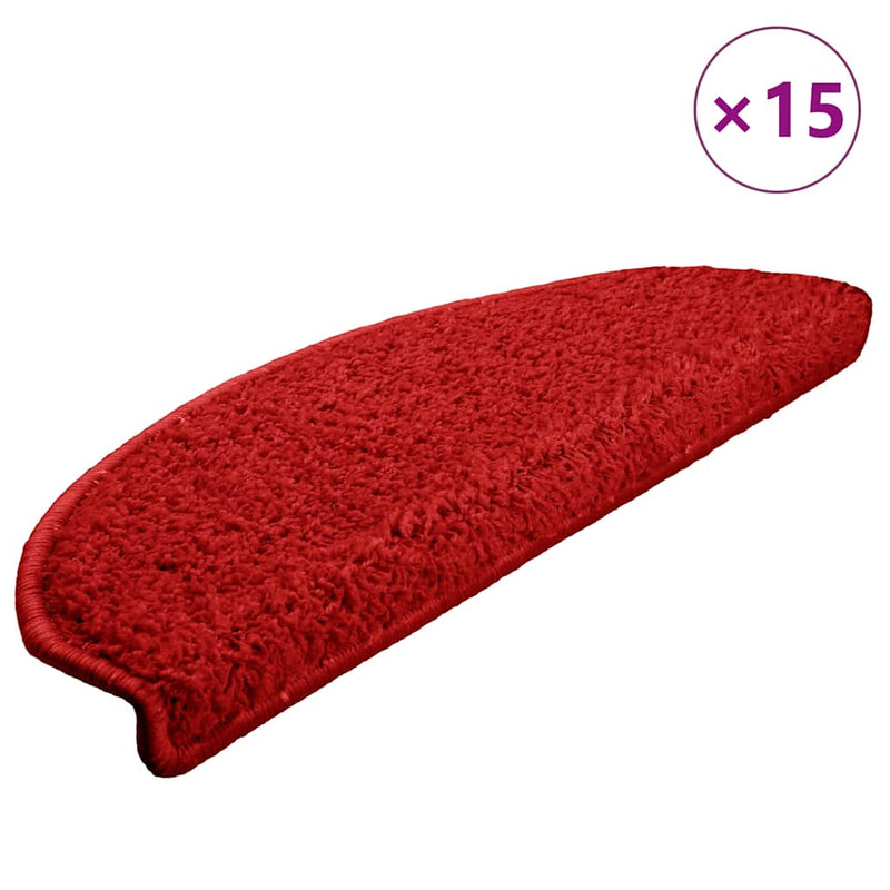 Load image into Gallery viewer, Vidaxl trapmatten 15 st 65x21x4 cm rood halfrond groot
