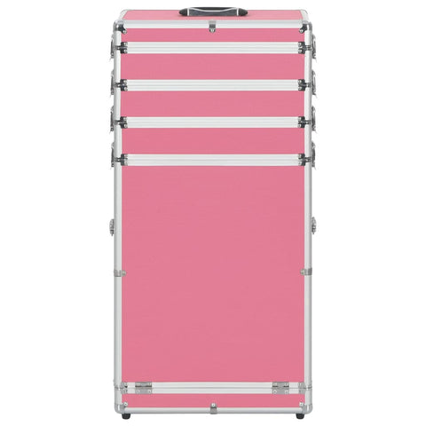 VidaXL Make-up trolley aluminium roze