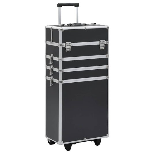 Vidaxl make-up trolley aluminium zwart