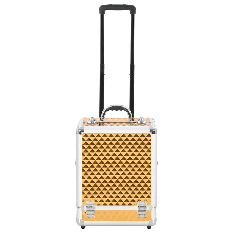 Load image into Gallery viewer, Vidaxl make-up trolley 35x29x45 cm aluminium goudkleurig
