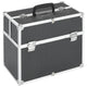 Vidaxl make-up koffer 38x23x34 cm aluminium zwart