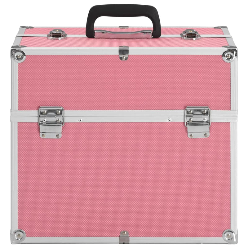 Load image into Gallery viewer, Vidaxl make-up koffer 38x23x34 cm aluminium roze
