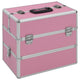 Vidaxl make-up koffer 37x24x35 cm aluminium roze