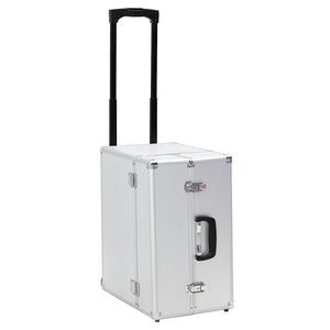 Vidaxl pilotentrolley 47x39x27 cm aluminium zilverkleurig