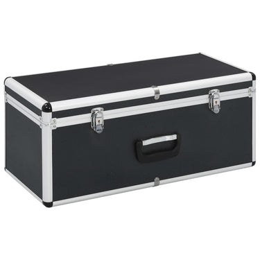 Vidaxl opbergkoffers 2 st aluminium zwart