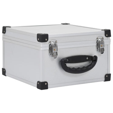 Vidaxl cd-koffer voor 40 cd's aluminium abs zilverkleurig
