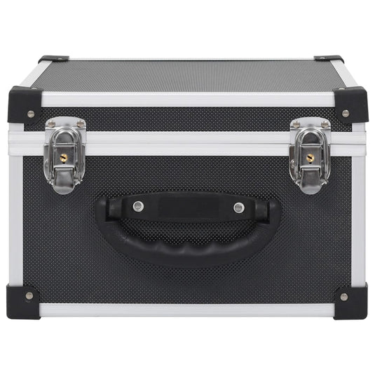 Vidaxl cd-koffer voor 40 cd's aluminium abs zwart