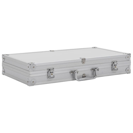 Vidaxl wapenkoffer aluminium abs zilverkleurig