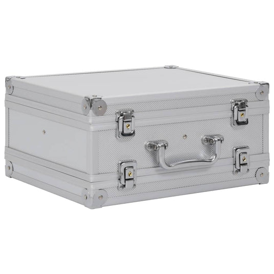 Vidaxl wapenkoffer aluminium abs zilverkleurig