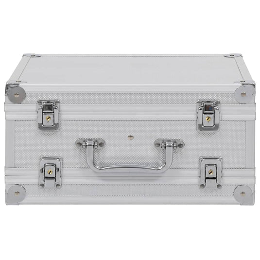 Vidaxl wapenkoffer aluminium abs zilverkleurig