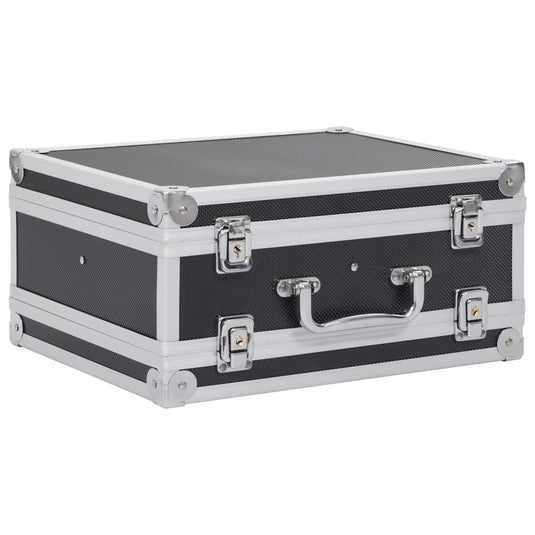 Vidaxl wapenkoffer aluminium abs zwart