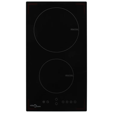 Vidaxl inductiekookplaat met 2 kookzones aanraakbediening 3500 w glas