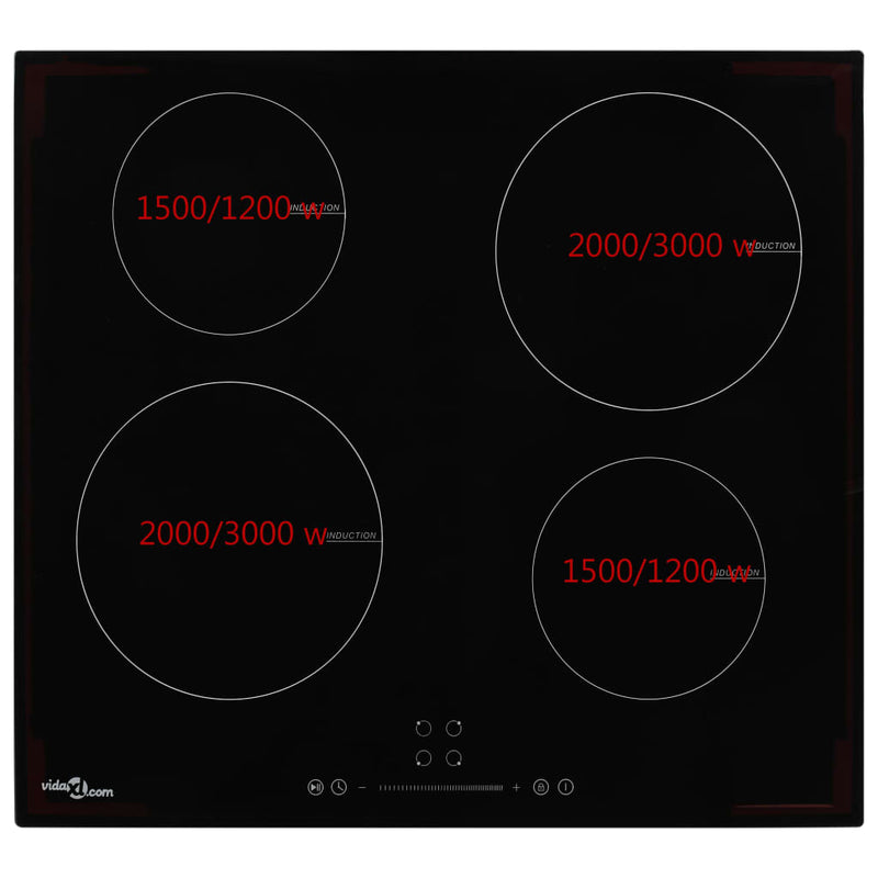 Load image into Gallery viewer, Vidaxl inductiekookplaat met 4 kookzones aanraakbediening 7000 w glas
