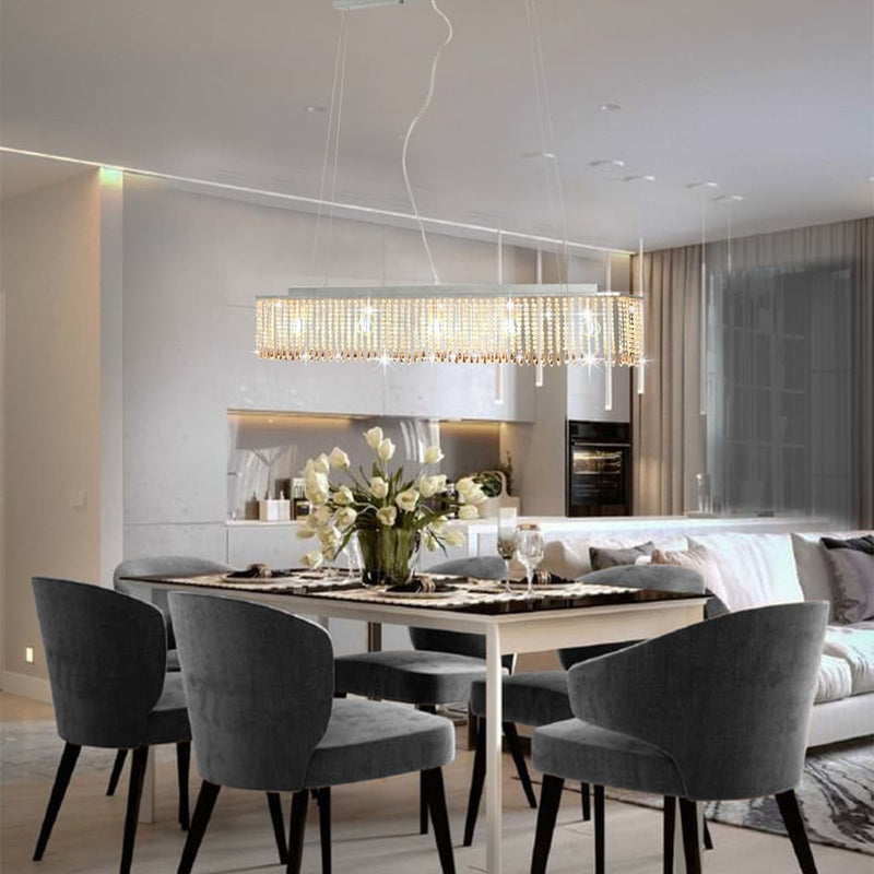 Load image into Gallery viewer, Vidaxl plafondlamp met kristallen kralen 104 cm zilverkleurig

