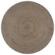 Vidaxl vloerkleed handgemaakt rond 120 cm jute grijs