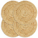 Vidaxl placemats 4 st rond 38 cm jute natuurlijk