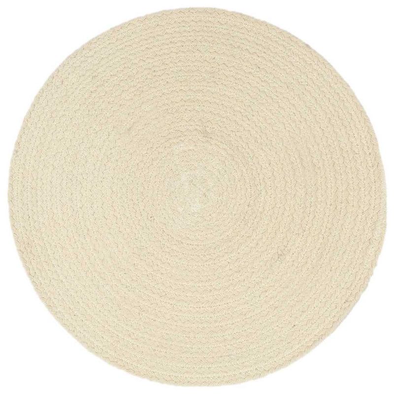 Load image into Gallery viewer, Vidaxl placemats 6 st rond 38 cm katoen natuurlijk

