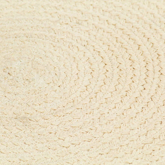 Vidaxl placemats 6 st rond 38 cm katoen natuurlijk