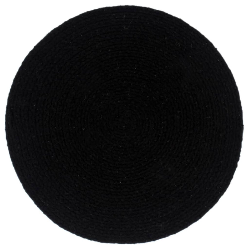Load image into Gallery viewer, Vidaxl placemats 4 st rond 38 cm katoen effen zwart
