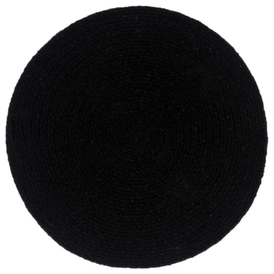 Vidaxl placemats 4 st rond 38 cm katoen effen zwart