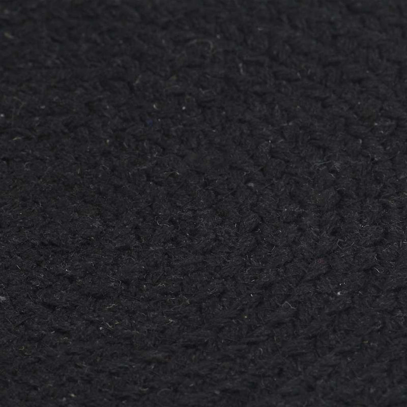 Load image into Gallery viewer, Vidaxl placemats 4 st rond 38 cm katoen effen zwart

