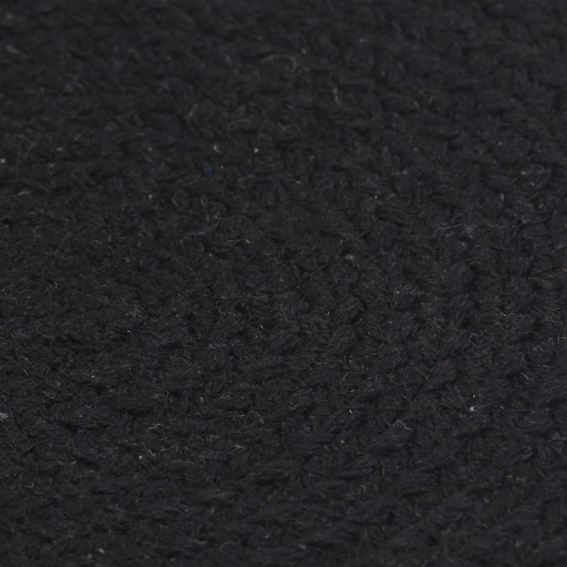 Load image into Gallery viewer, Vidaxl placemats 6 st rond 38 cm katoen effen zwart
