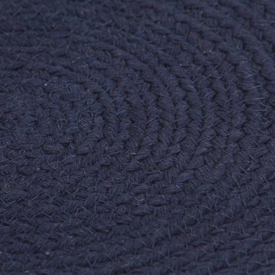 Vidaxl placemats 4 st rond 38 cm katoen effen marineblauw