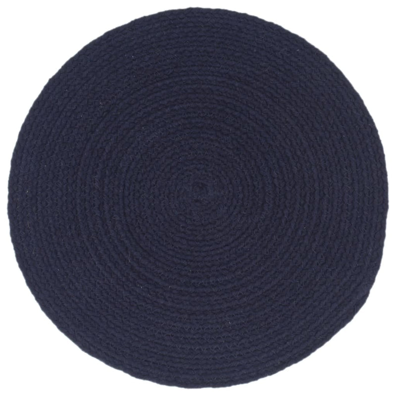 Load image into Gallery viewer, Vidaxl placemats 6 st rond 38 cm katoen effen marineblauw
