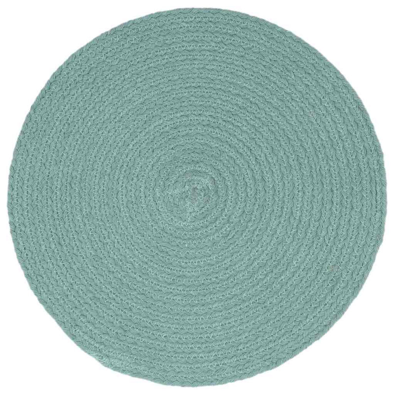 Load image into Gallery viewer, Vidaxl placemats 6 st rond 38 cm katoen effen groen
