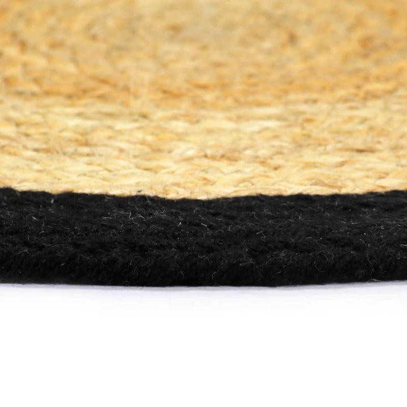 Load image into Gallery viewer, Vidaxl placemats 4 st 38 cm jute en katoen natuurlijk en zwart
