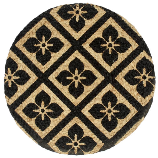 Vidaxl placemats 4 st rond 38 cm jute zwart