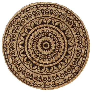 Vidaxl placemats 6 st rond 38 cm jute donkerbruin