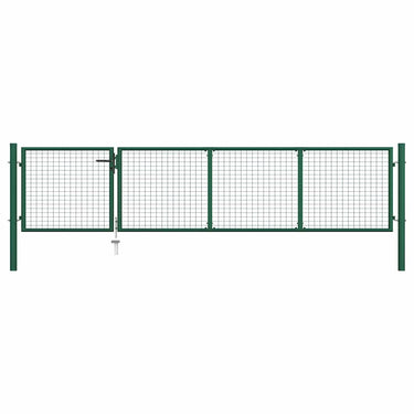 Vidaxl tuinpoort staal 350x75 cm groen
