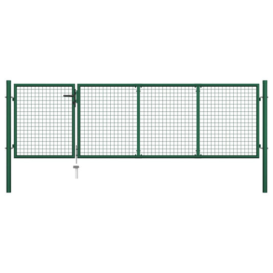 VidaXL Poort 350x100 cm staal groen