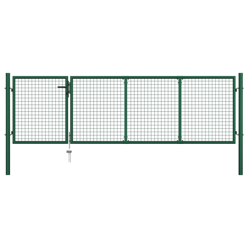 Load image into Gallery viewer, VidaXL Poort 350x100 cm staal groen
