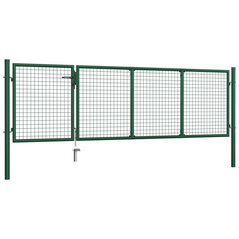 Load image into Gallery viewer, VidaXL Poort 350x100 cm staal groen
