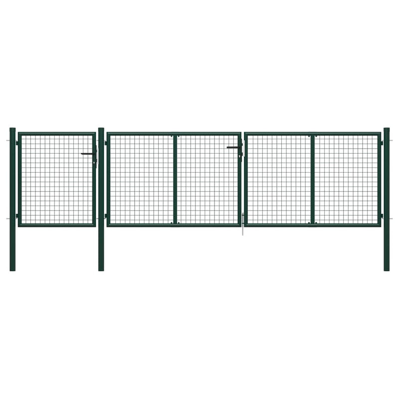 Load image into Gallery viewer, VidaXL Poort 400x100 cm staal groen

