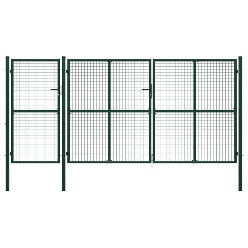 Load image into Gallery viewer, VidaXL Poort 400x175 cm staal groen
