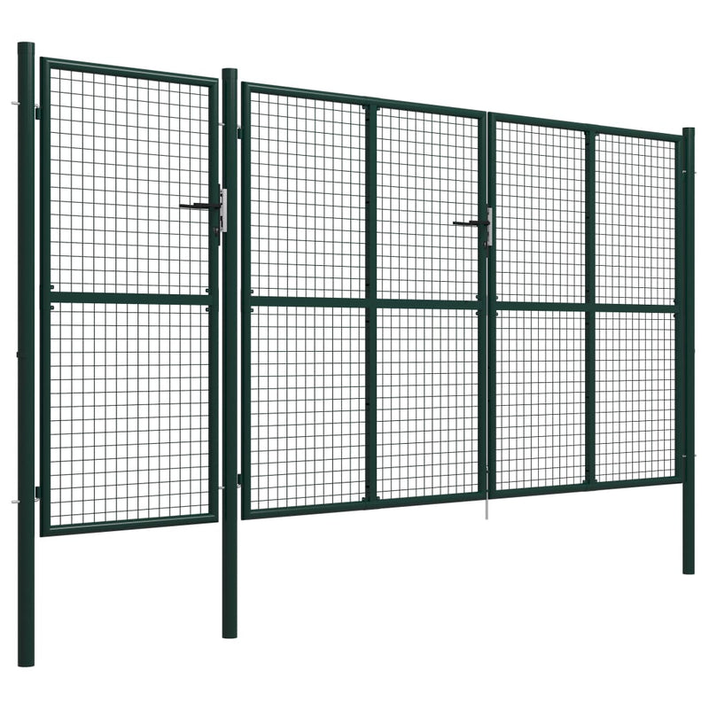 Load image into Gallery viewer, VidaXL Poort 400x175 cm staal groen
