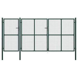 VidaXL Poort 400x200 cm staal groen