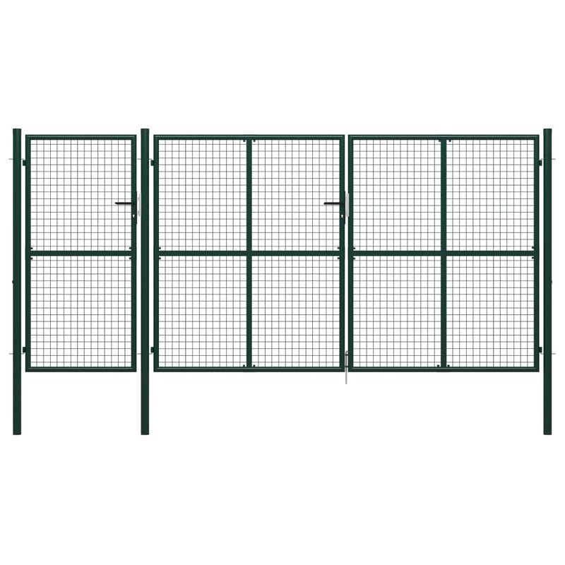 Load image into Gallery viewer, VidaXL Poort 400x200 cm staal groen
