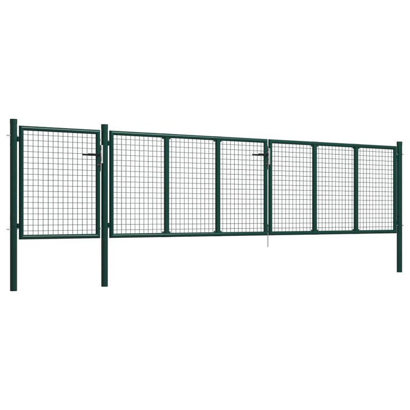 Load image into Gallery viewer, VidaXL Poort 500x75 cm staal groen
