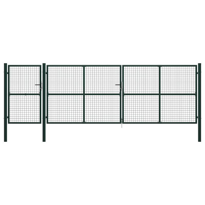 Load image into Gallery viewer, VidaXL Poort 500x150 cm staal groen
