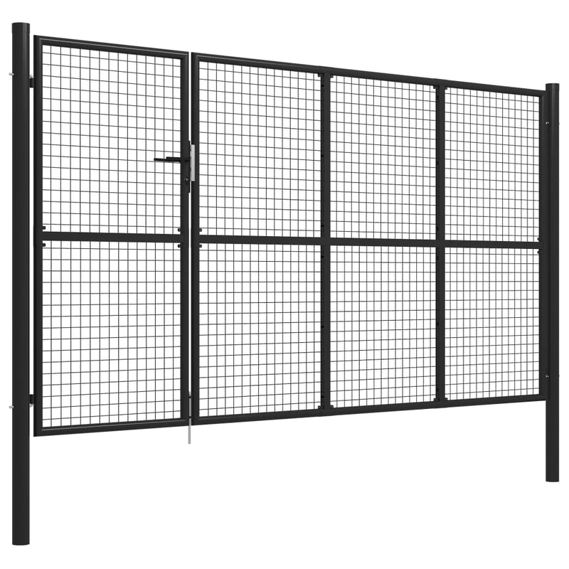 Load image into Gallery viewer, VidaXL Poort 350x150 cm staal antraciet
