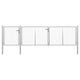 VidaXL Poort 400x75 cm staal zilverkleurig